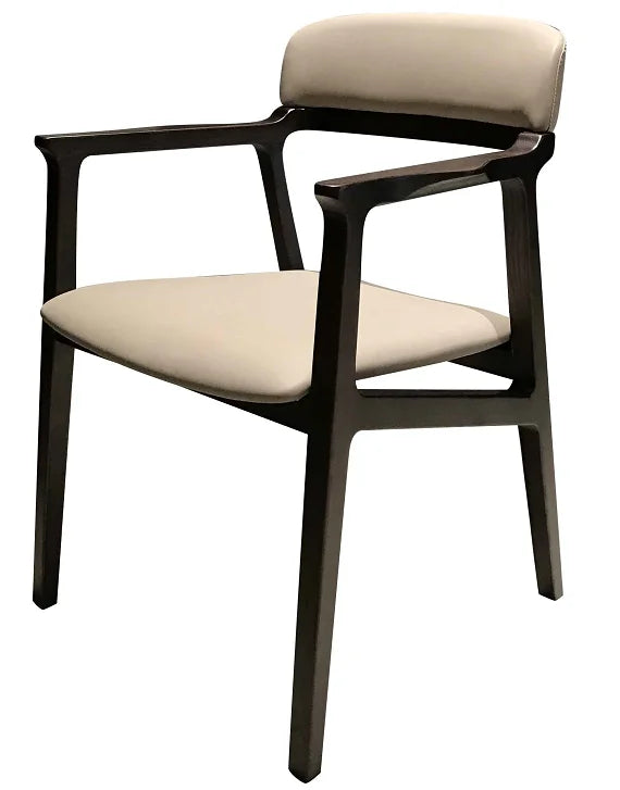 Italian Design Luxury Minimalism Solidwood Microfiber Leather Upholstered Modern Dining Chair