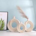 Modern Creative New Donut Ceramic Vase Living Room Flower Arrangement Decorative Ornaments Vase