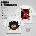 Mens Oversized Fit Drop Shoulder Boxy Custom Printing 100 Cotton Rib Mock Neck Blank Streetwear Tshirt for Men Premium Top