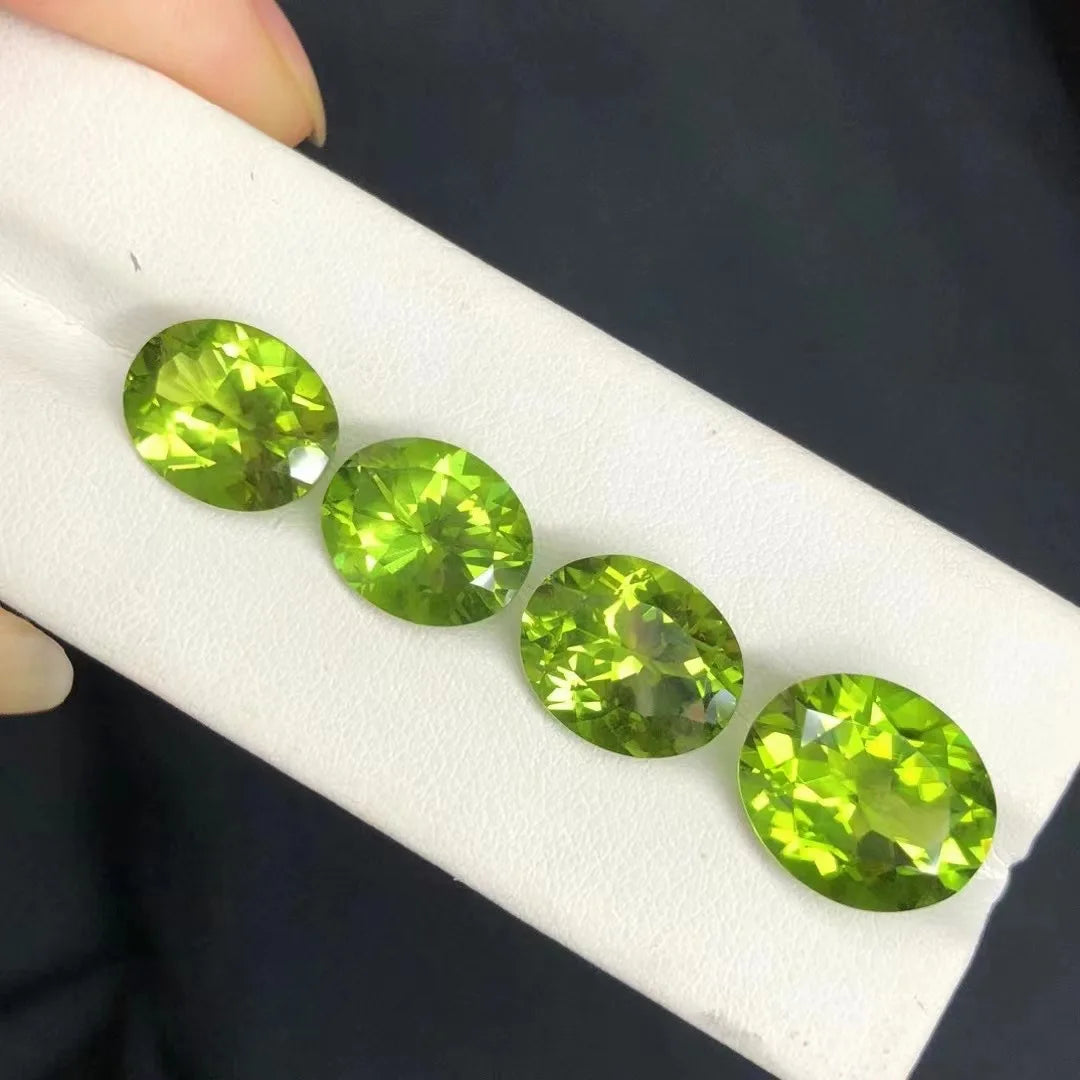 Oval Shape 10x8mm~11x9mm Good Quality Faceted Cut Loose Gemstones Green Stone Jewelry  Natural Peridot