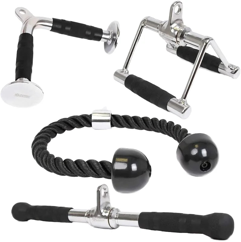In-Stock Steel Cable Machine Attachment for Tricep Press down & LAT Pulldown Home Gym Accessory Cable Machine Attachments