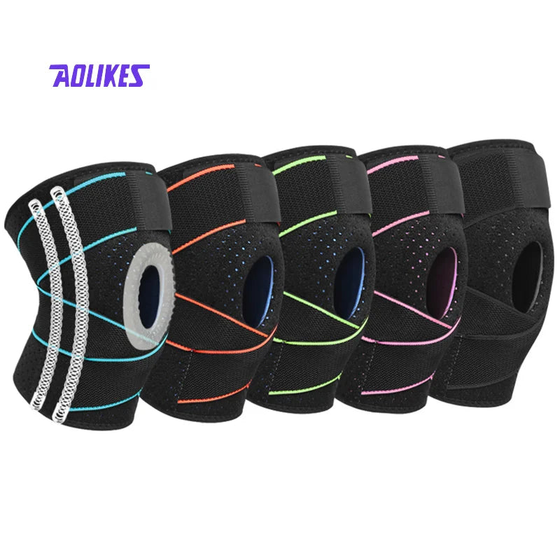 Aolikes 7908 Breathable Neoprene Knee Brace Support With Silicone Pad Compression Patella Tendon Strap Knee Guard