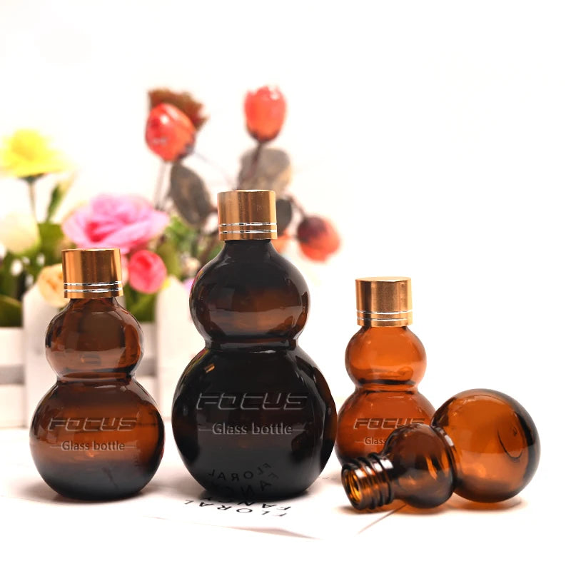 Glass Drop Essential Oil Bottle Essential Oil Dropper Bottles Amber 10 ml 20 ml 30 ml 50 ml Cosmetic Screen Printing