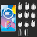 Ultra-Thin ABS Almond Half Full Nail Extensions Dual-Purpose Custom Square Patches Concealed Wear for Nail Salons