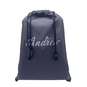 Wholesale Customized Small Black Drawstring Pouch Reusable Silk Satin Dust Bag Hair Wig Extension Vine Bottle Gifts Silk Screen