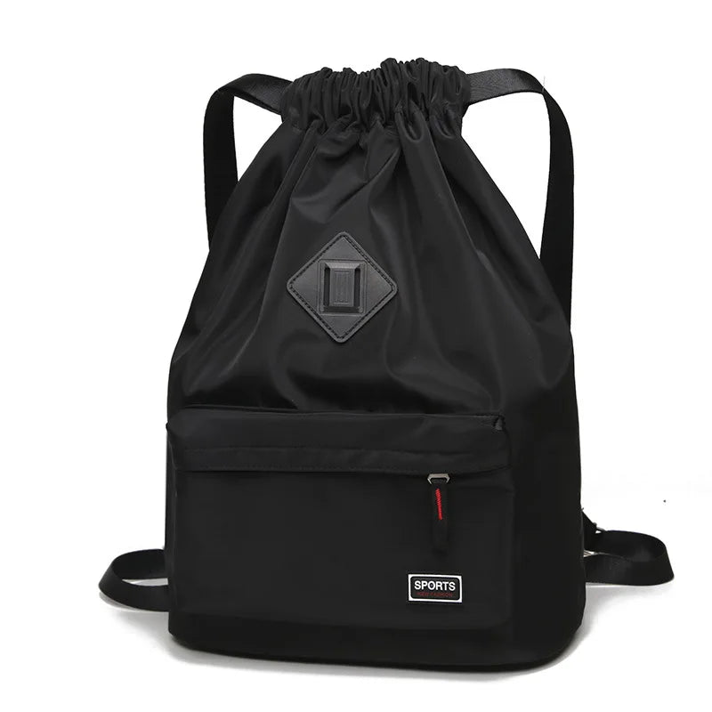China Supplier 2026 Newest Design Nylon Lightweight School Bag Drawstring Backpack Shopping Bag