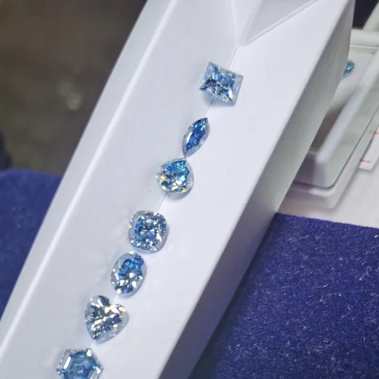Blue Fancy Shape Loose Moissanite Diamond Marquise Cutting Synthetic Moissanite Diamond Suitable for Jewelry Making