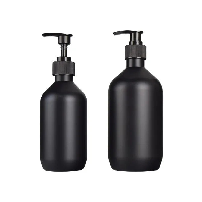Wholesale PET 300ml Amber Black Plastic Lotion Bottle Empty Lotion Pump Bottle for Shampoo Body Lotion Cosmetic Packing