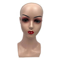 Female Human Hair Head Mannequin Plastic Material Model With Shoulder Wigs Display