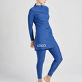 2025 Custom Wholesale Women's Burkinis +Legging+Turban 3 Pieces Set Waterproof Fabric Swimsuit