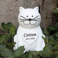 Customized Anime White Kitten Resin Statue Hand-Painted Irregular Shape Fashion Animal Model Commemorative Figurine Beloved Pets