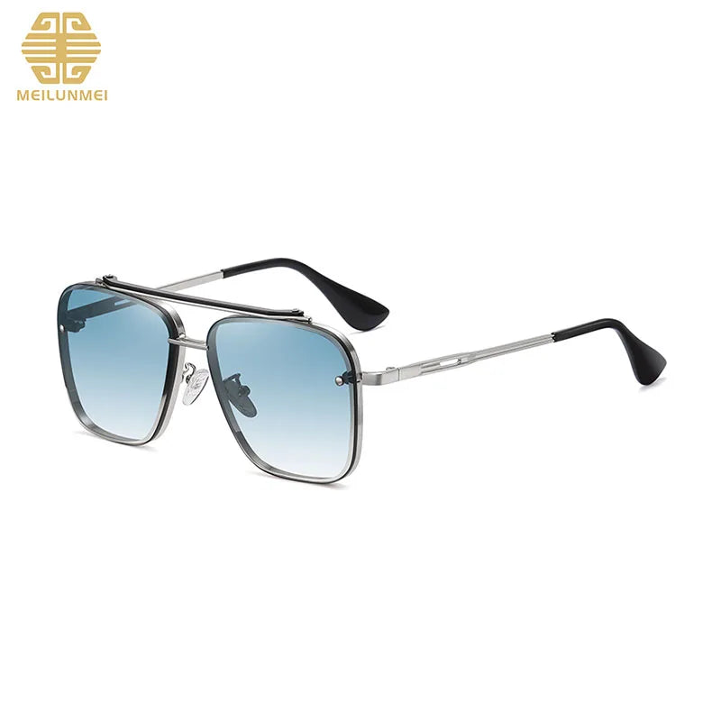 New Fashion UV400 Gradient Polarized Lens Eyewear Metal Aviation pilot Sunglasses for Men Unisex