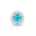 High Quality 925 Silver Three-Piece Jewelry Set Synthetic Paraiba Tourmaline Gemstone for Weddings Gifts for Cocktail Parties