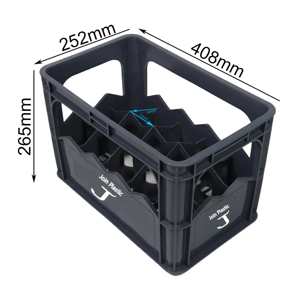 JOIN 100% Brand Vented HDPE PP Wine Beer Bottle Plastic Box for Sale Plastic Beer Carrier Beverage Crate