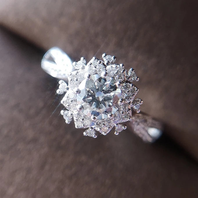 Natural Diamond Rings 0.82ct Brilliant Cut Certified Wedding Engagement Luxury New Fashion 18K Real Gold Unisex Big Diamond
