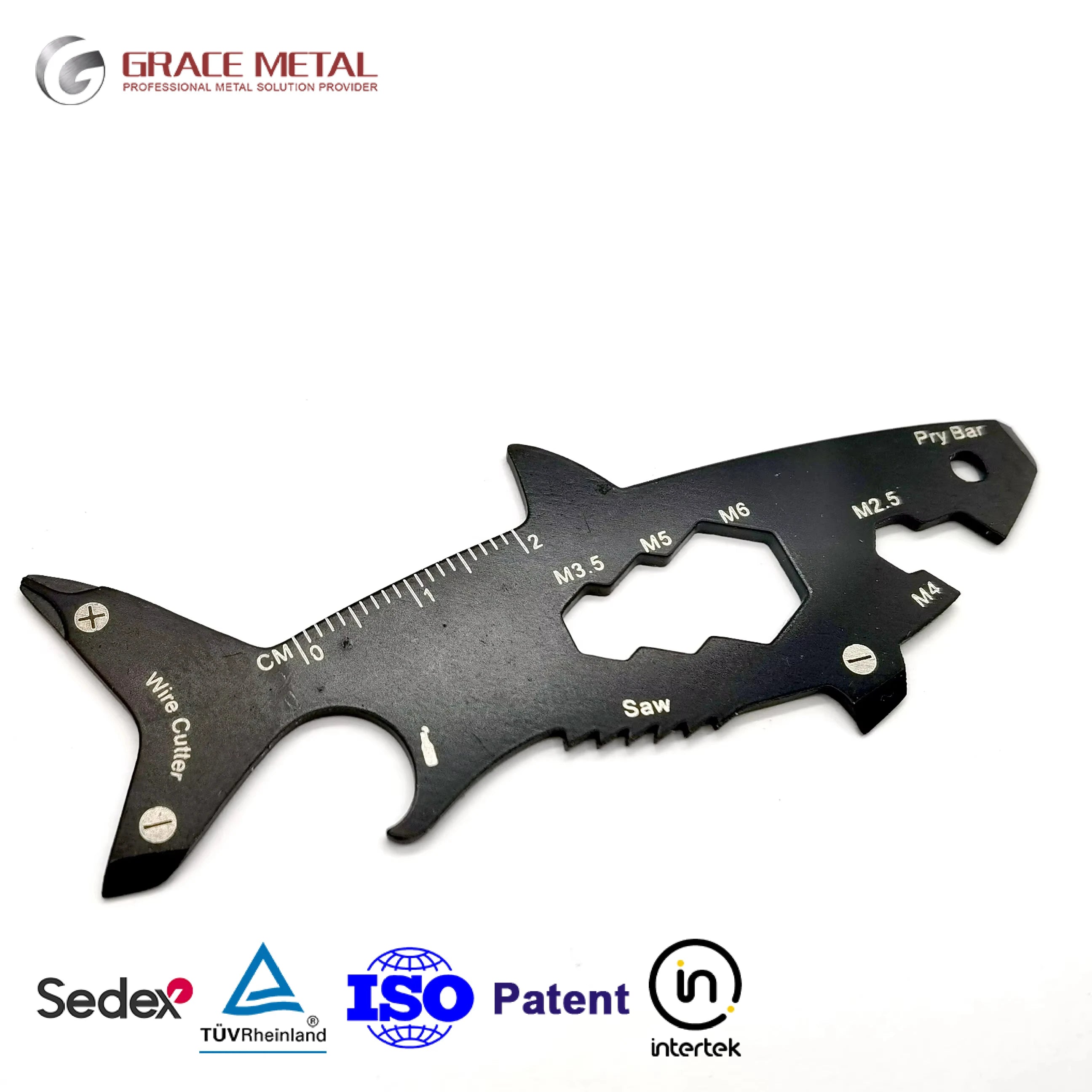 Shark Shape Multifunctional Mini Keychain Gadgets Keychain Multitool