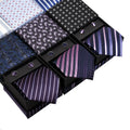 Tie Set Gift and Pocket Square Polyester Necktie Neckties Manufacturers Custom Woven Label 100% Polyester Mens Ties Men
