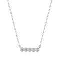 Geometric Round Moissanite Pendant Necklace 925 Sterling Silver Exquisite Simple Clavicle Chain for Women's Fine Jewelry Gifts