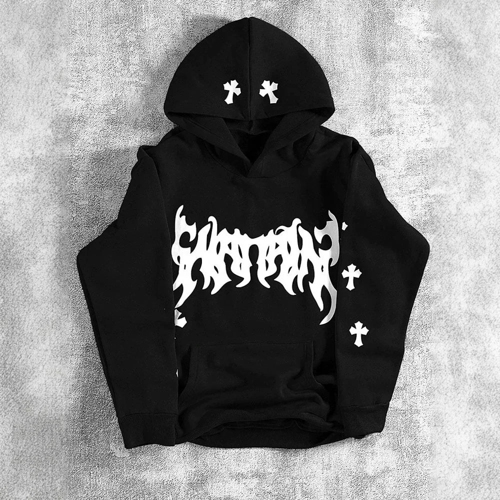 High-quality Men's Streetwear Puff Hoodies Wholesale Customised 350g Heavyweight Hooded Sweatshirts Men's Hooded Sweatshirts