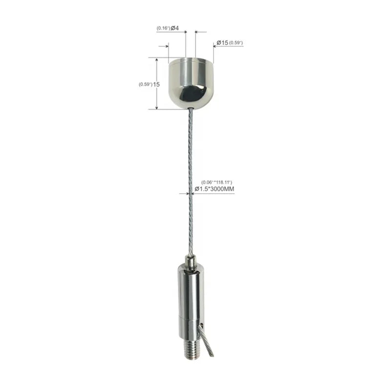 Galvanized Steel Wire Ceiling Light Pendant Hanging Kit Suspended Cable Kit