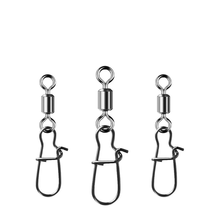 TWM Model 006 American-style Reinforced Stainless Steel Cod Fishing Lure Connector Quick Swivel Snap Hook for Ocean Use