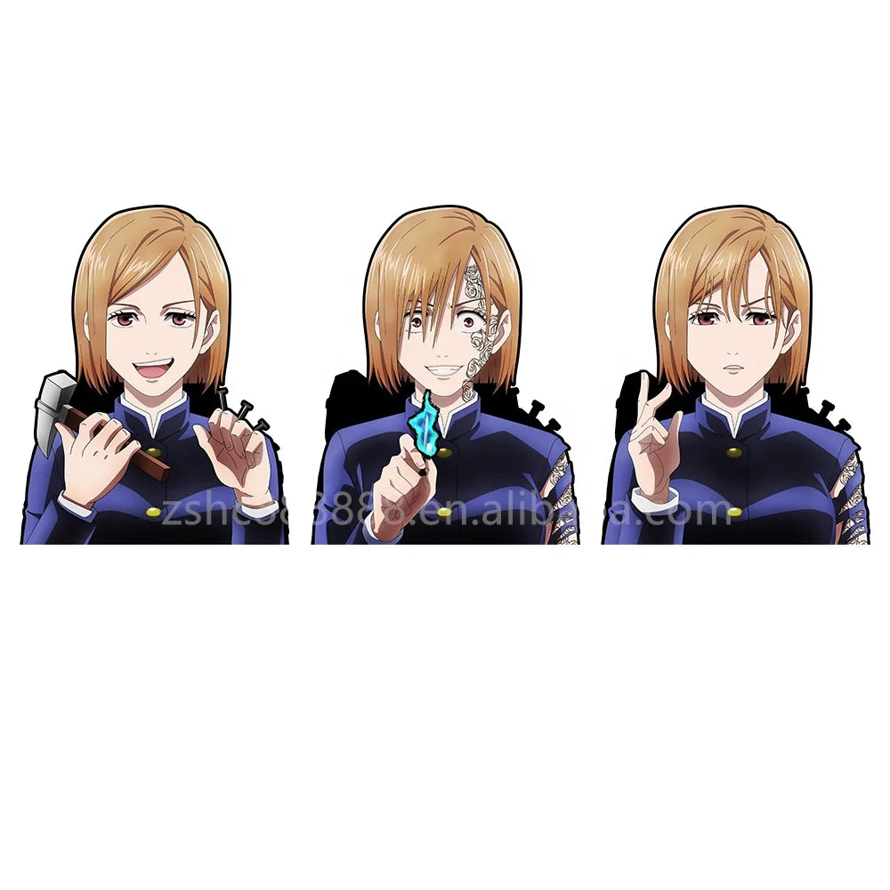 3D Motion Lenticular Stickers Character Kugisaki Nobara Waterproof Anime Manga Cartoon Sticker Eco-friendly Car Laptop