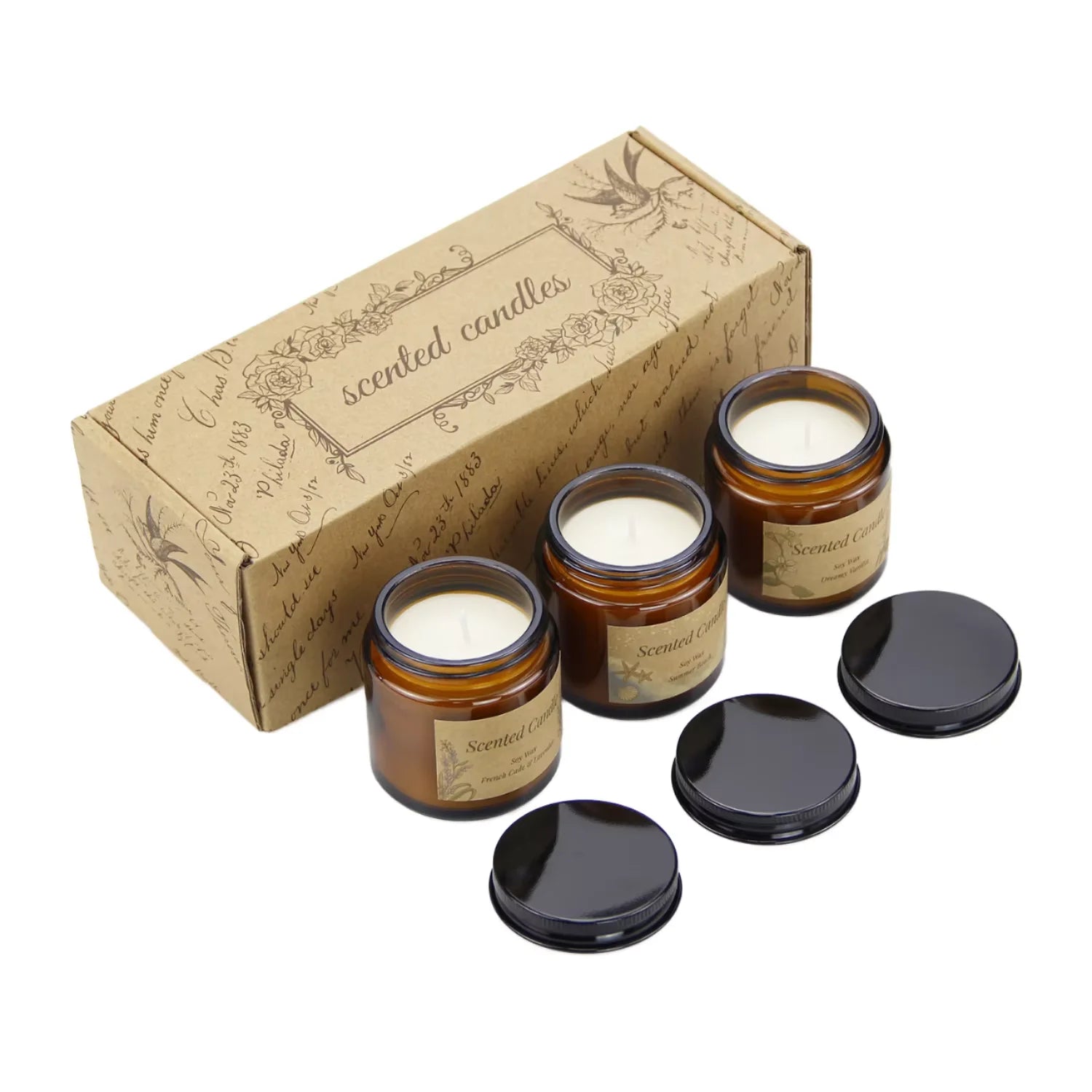 Private Label Luxurious Handmade Soy Wax Pillar Candles Custom Logo Modern Style Home Decoration Holiday Weddings Aromatherapy