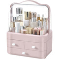 Portable Clear Rotating Light Luxury Multi-function Table Makeup Organizer Cosmetics Storage Box