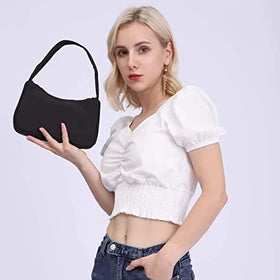 Custom Logo Waterproof Fashion Mini Tote Ladies Hand Bags Nylon Shoulder Bag for Women