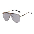 GWTNN OEM Oculos De Sol Masculino Zonnebril Heren One Piece Vintage Square Men Fashion Rimless Sunglasses