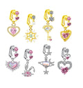 Gaby Non Piercing Navel Ring Stainless Steel Heart Clip on Belly Button Ring Faux Belly Piercing Wholesale Body Jewelry