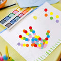 Explosions 500 Stickers/Roll Color Marker Self-Adhesive DIY Graffiti Envelope Seal Stickers for Candle Craft Use