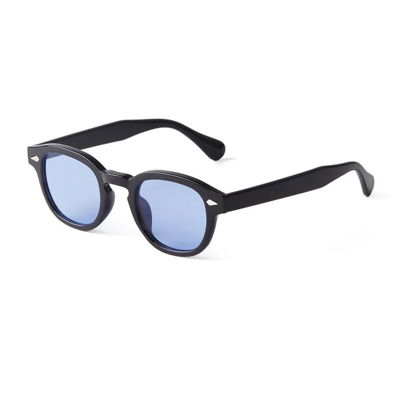 Hot Sale Ocean Lens Colorful Fashion Round Women Men Retro Sunglasses Retro Rivets UV400 Small Frame Punk Sunglasses