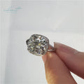 New Arrival 925 Silver 5 Ct Pass Diamond Test Excellent D Color Cushion Cut Moissanite Ring for Women Wedding Fine Jewelry