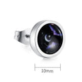 Fashion Lucite Stainless Steel Glow in the Dark Zodiac Sign Stud Earring Men Earrings Jewelry