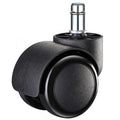 Floor Protecting Rubber Office Chair Caster Wheels (Set of 5) Fit for Metric 11x22 mm Stem  2 Inch