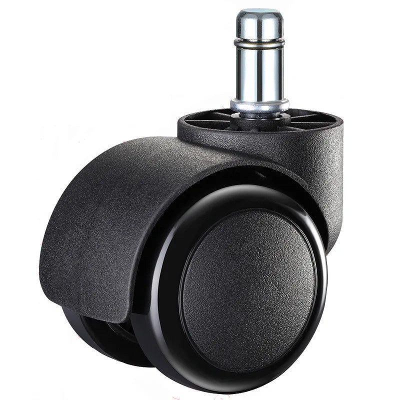 Floor Protecting Rubber Office Chair Caster Wheels (Set of 5) Fit for Metric 11x22 mm Stem  2 Inch