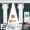 SZMYQ Tuya Smart WiFi Motorized Curtain Motor Drive Remote Controlled Batteries Window Sliding Curtain for Zip Bending I U Track