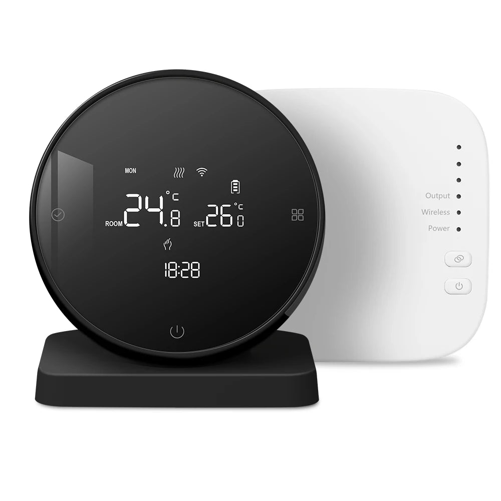 Beok RF Wireless Remote Control Water Heating Gas Boiler Heating Temperature Controller Room Thermostat WiFi for Heating