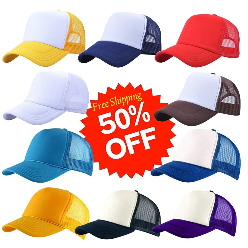 Manufacturer Fashion Design Custom logo Any Colour 5 Panel Mesh Blank Foam Trucker Hat Caps