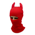 Hot Sale Face Cover Balaclava 1 Hole Ski Mask With Horns Balaclava Unisex Beanie Outdoor Sports Cosplay Party Gifts Designer