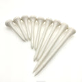 Bulk Packed White Regular Shape Plastic Golf Tees Custom Logo Printed Plain Design Multi-Size