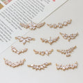 Wholesale 5mm 7mm Zircon Charms Willow Leaf Lace Collar Double U Shape Pendant for DIY Necklaces Bracelets Ankles Accessories