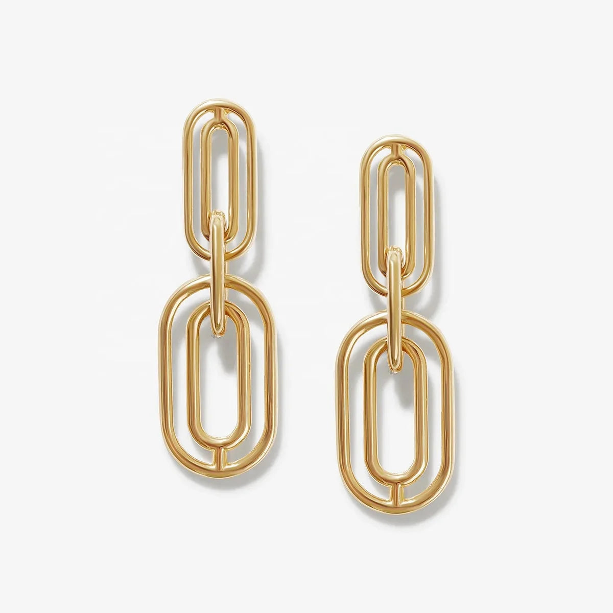 LOZRUNVE 925 Sterling Silver Minimalist Jewelry Oval Link Chain Drop Earring