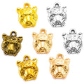 5 Colors tiger Charms Antique Pendants for Jewelry Making Necklace Bracelet Accessories Findings 15*12mm D9265