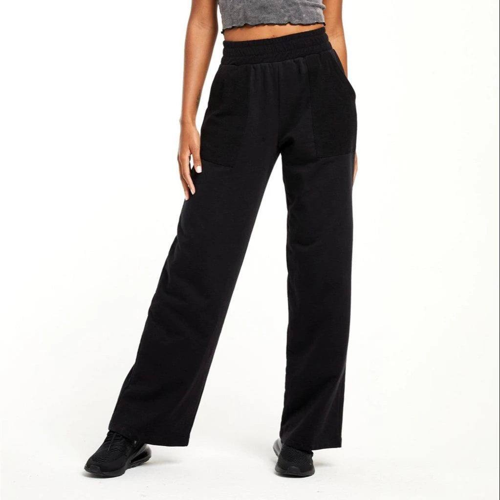 Custom Logo Women Jogger Pants With Pockets Cotton Flare Pants Woman Office Lady Fleece Thick Stacked Sweatpants Loose Fit