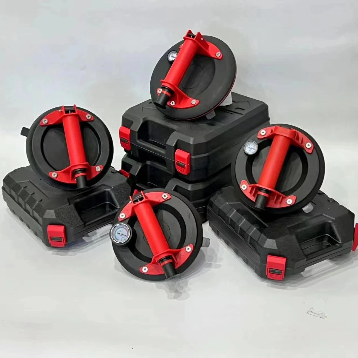 9 Inch Multi-layer Suction Lifter with Plastic Handle Manual Vacuum Suction Cup for Tile Glass Stone Handling