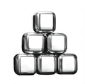 Single Stainless Steel 304 Food Grade Reusable Silver Whiskey Stones Ice Cubes Frozen Tartar Hot Selling Support Customization