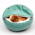 Customizable Soft Warm Anti-Slip Heated Pet Bed with Blanket Cover Solid Fiber Cave for Puppies and Cats Customizable