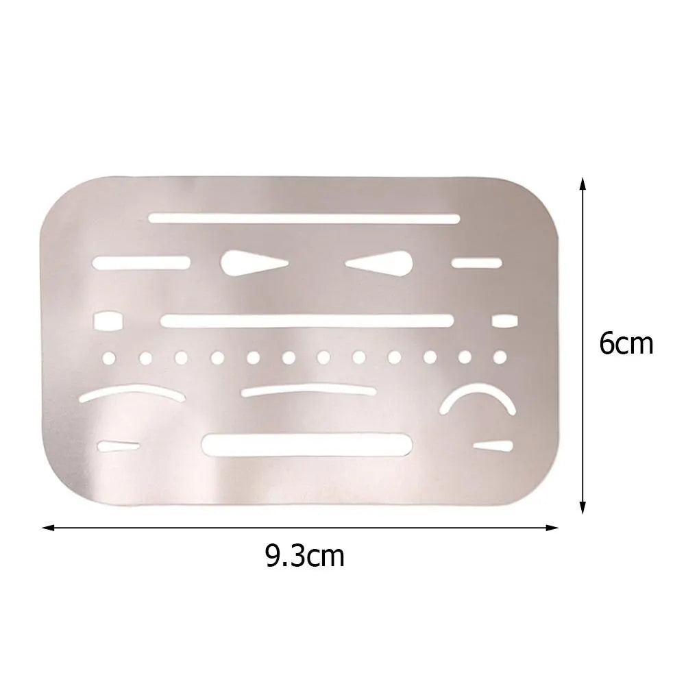 Metal Multi Functional Drawing Template Ruler Stencil for Planner Journal Scrapbook Stencil